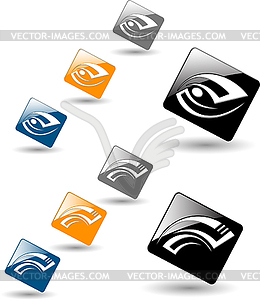 Abstract design element set - vector clipart