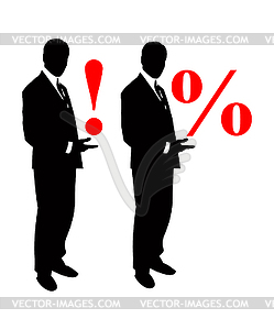 Business silhouette - vector image