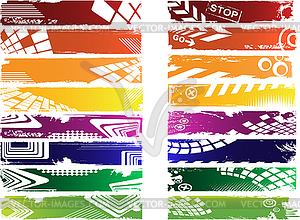 Grunge banners with place for your text - vector EPS clipart