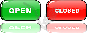 Color button set - vector image