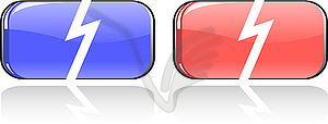 Color button set - vector image