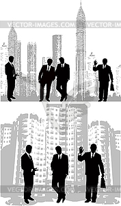 Business silhouette - vector image