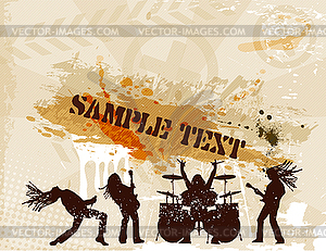 Grunge brown background - vector image