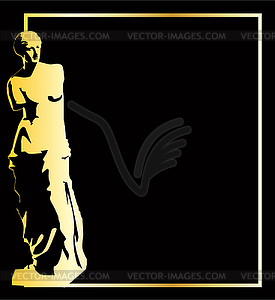 Gold venus background - vector image