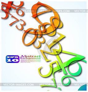 Abstract color number background - vector clipart