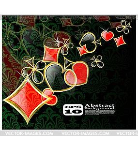 Background of playing cards - vector image