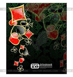 Abstract play card background - vector EPS clipart