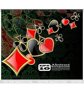 Abstract play card background - vector image