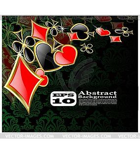 Abstract play card background - vector image