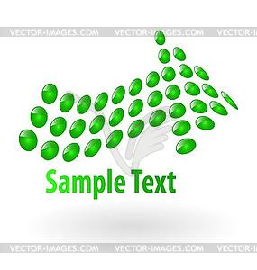 Arrow of dots - vector clipart