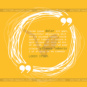 Circle frame with quote on yellow background - vector image