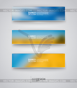 Business design templates. Set of Banners with - vector clip art