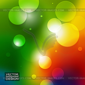 Colour abstract blurred backgrounds with circle - vector image