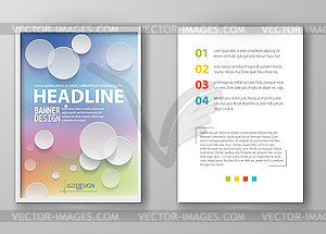 Brochure with Multicolored Blured Backgrounds - vector clipart / vector image
