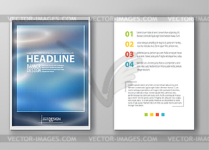 Brochure with Multicolored Blured Backgrounds - vector image