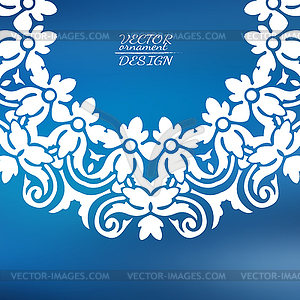 Abstract lace pattern background with place for text - vector image