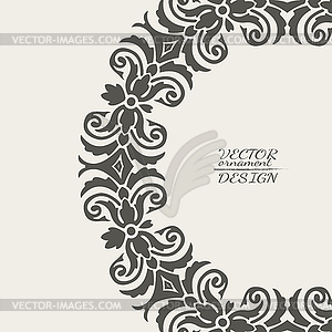 Abstract lace pattern background with place for text - vector clipart