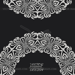 Abstract lace pattern background with place for text - vector image