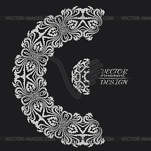 Abstract lace pattern background with place for text - vector image