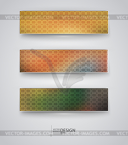 Set of Banners with Multicolored Blurred Backgrounds - vector image