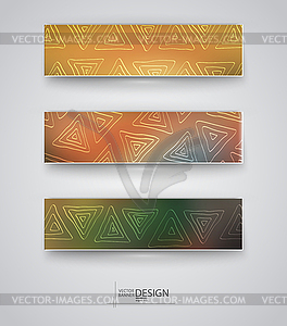 Set of Banners with Multicolored Blurred Backgrounds - stock vector clipart