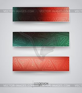 Set of Banners with Multicolored Blurred Backgrounds - vector image