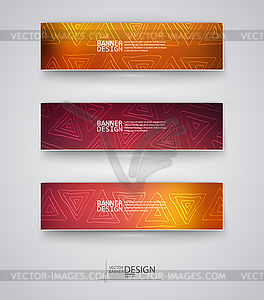 Set of Banners with Multicolored Blurred Backgrounds - vector clipart