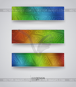 Set of Banners with Multicolored Blurred Backgrounds - royalty-free vector image