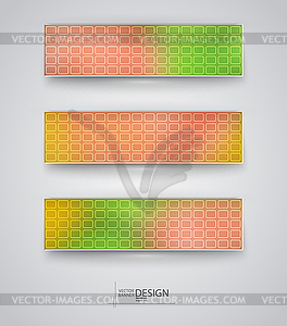 Set of Banners with Multicolored Blurred Backgrounds - vector clip art