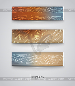 Set of Banners with Multicolored Blurred Backgrounds - vector image