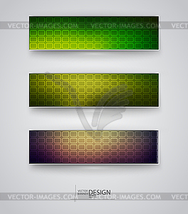 Set of Banners with Multicolored Blurred Backgrounds - vector clip art