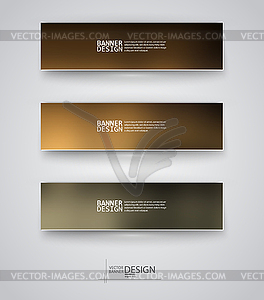 Set of Banners with Multicolored Blurred Backgrounds - vector image