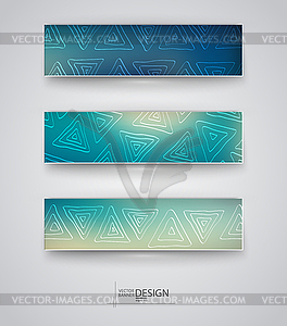 Set of Banners with Multicolored Blurred Backgrounds - vector image