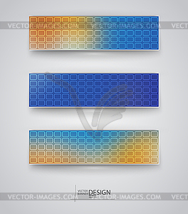 Set of Banners with Multicolored Blurred Backgrounds - vector image