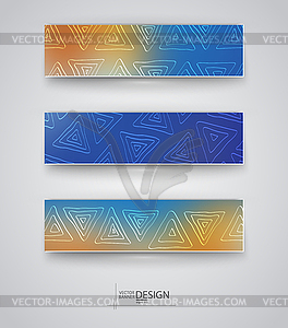 Set of Banners with Multicolored Blurred Backgrounds - royalty-free vector image