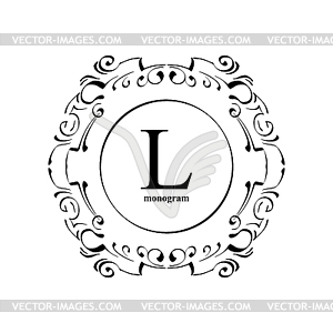 Elegant monogram design template - vector clipart