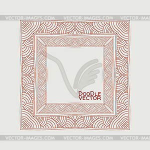 Doodle Border Frames - vector image