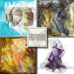 Геометрические Треугольная абстрактные современные фонов. - векторное изображение клипарта