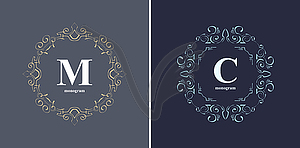 Elegant monogram design template - vector clip art