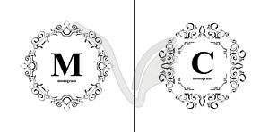 Elegant monogram design template - vector clipart