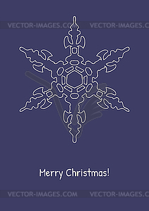 Abstract snowflake on color background - vector image