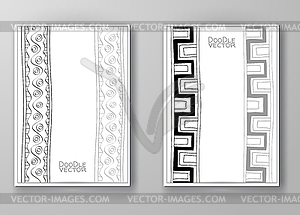 Брошюра с Doodle границе - графика в векторном формате