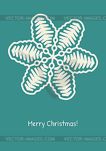 Abstract snowflake on color background - vector image