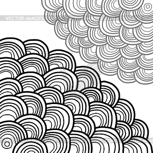 Абстрактный фон из кругов - черно-белый векторный клипарт