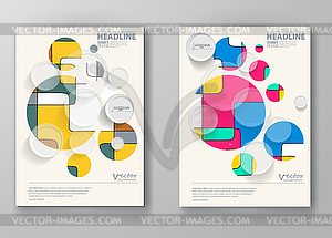 Set of abstract design templates - vector image