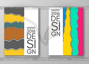 Set of abstract design templates - color vector clipart