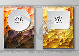 Brochure Multicolored Polygonal Mosaic Backgrounds - vector image