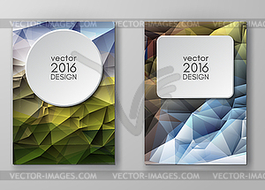 Brochure Multicolored Polygonal Mosaic Backgrounds - vector clipart