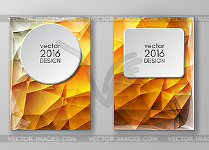 Brochure Multicolored Polygonal Mosaic Backgrounds - vector image