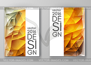 Brochure Multicolored Polygonal Mosaic Backgrounds - vector image